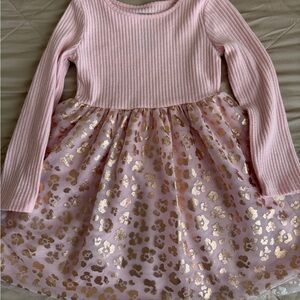 Pink and Gold Kids Dress